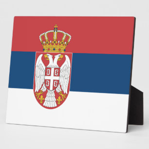 Serbien-Flaggenplakette Fotoplatte