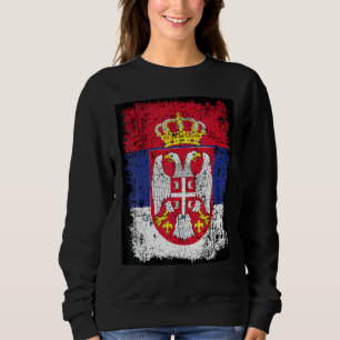 Serbien Flaggenstaat Serbiens Flaggenflagge des Wa Sweatshirt