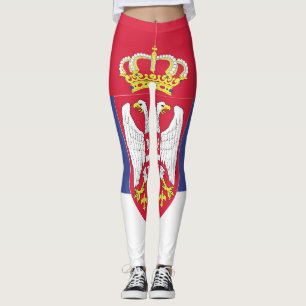 Serbien-Flaggenzeichen Leggings