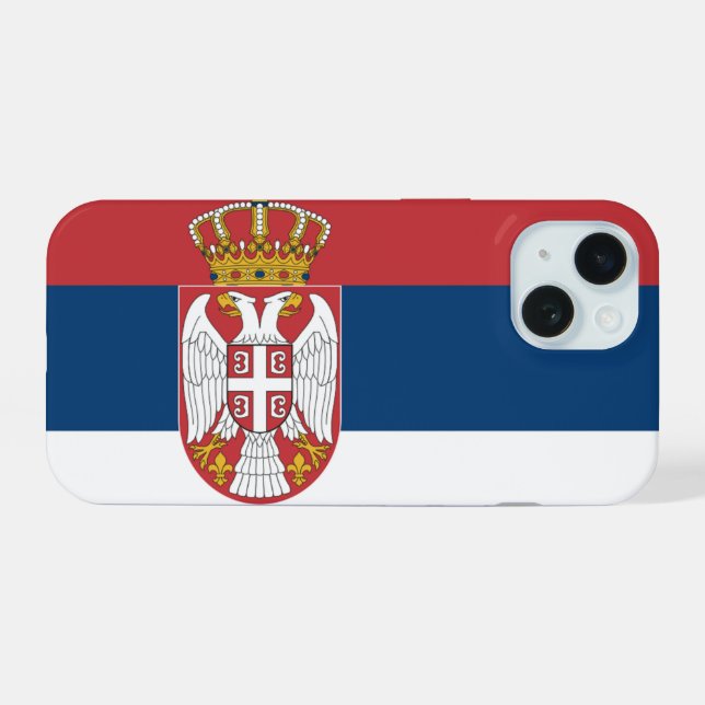 Serbien iPhone 15 Hülle (Rückseite (Horizontal))