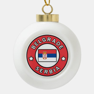 Serbien Keramik Kugel-Ornament