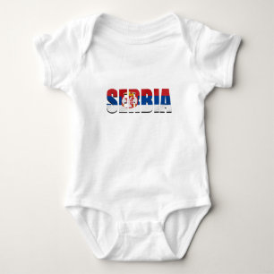 Serbien-Logoflagge Srbija Logo für Fußballanhän Baby Strampler