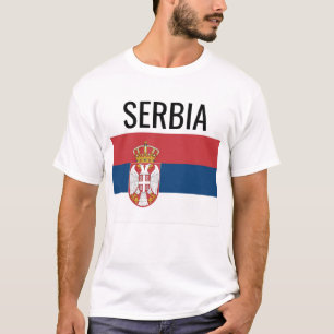 Serbien // Nationale Weltflagge T-Shirt