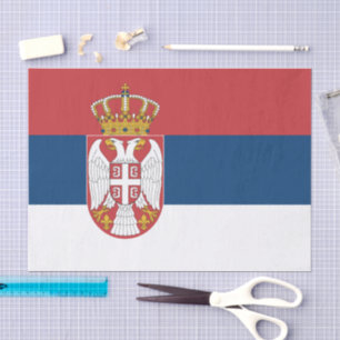 Serbien-Papiertuch, serbisches Flaggentuch Seidenpapier