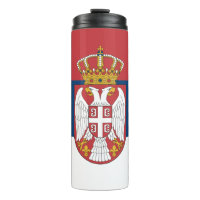 Serbien reist Mug, patriotische serbische Flagge