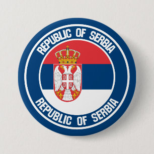Serbien-RundEmblem Button