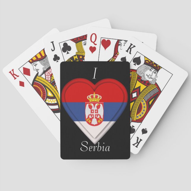 Serbien-Serbeflagge Spielkarten (Rückseite)