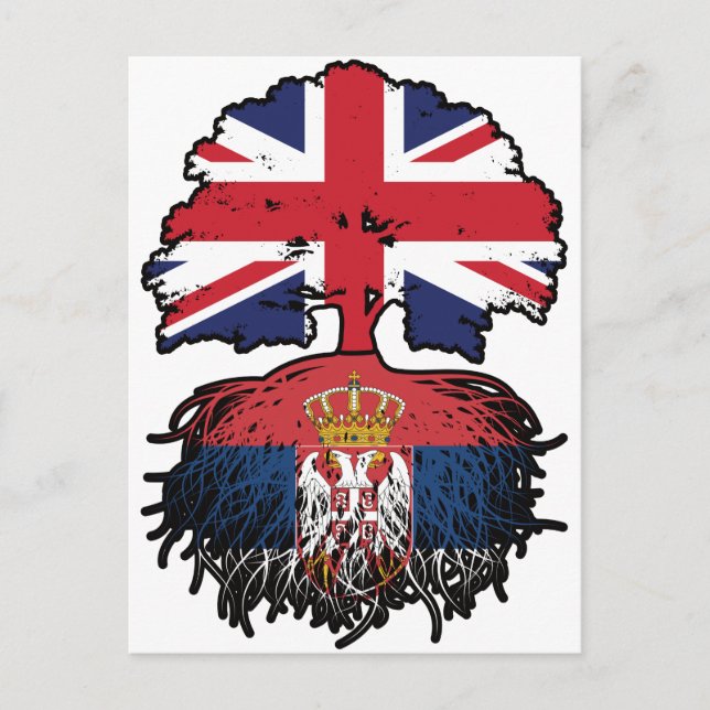 Serbien Serbien - Britisches Vereinigtes Königreic Postkarte (Vorderseite)