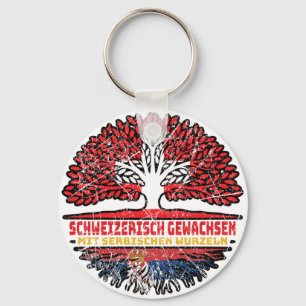 Serbien Serbisch Schweizer Schweiz Baum Wurzel Schlüsselanhänger