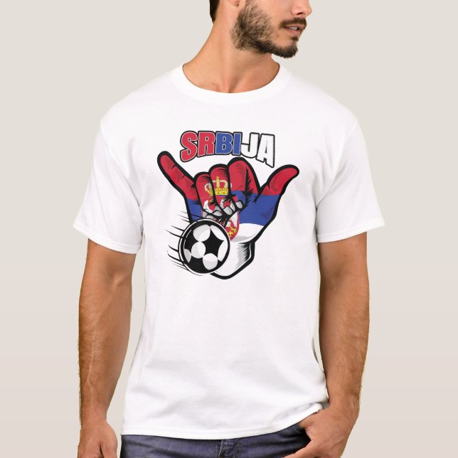 Serbien Soccer T-Shirt (Vorderseite)
