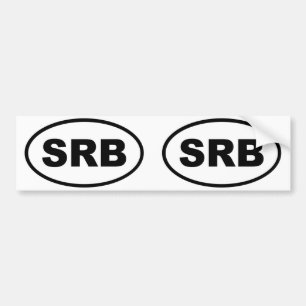 Serbien SRB Europäisches Oval Autoaufkleber