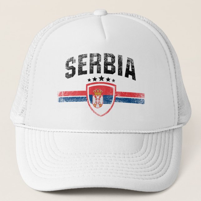 Serbien Truckerkappe (Vorderseite)