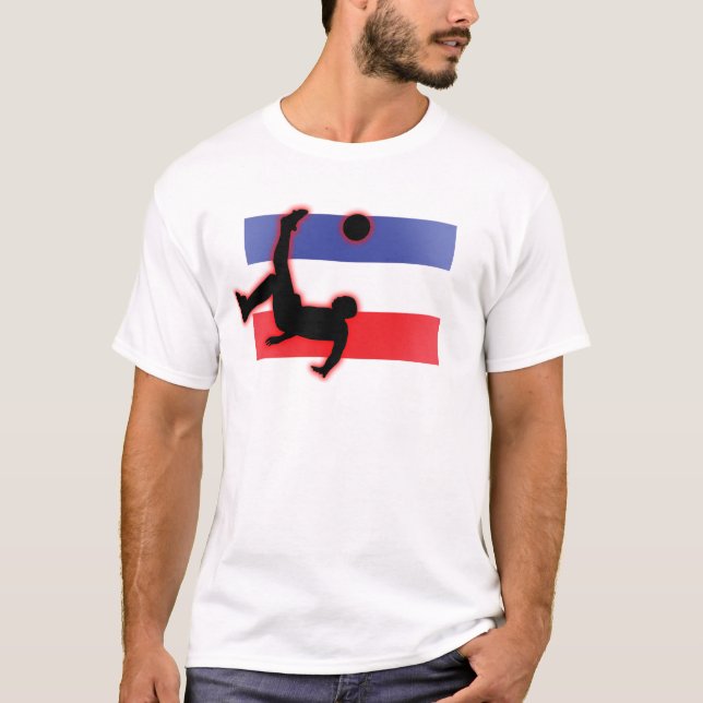 Serbien- und Montenegro-Fahrrad-Tritt T-Shirt (Vorderseite)