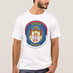 Serbien Wappen Kreisform  T-Shirt