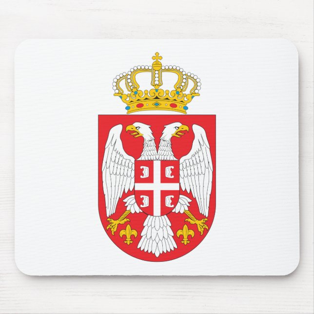 Serbien-Wappen Mousepad (Vorne)