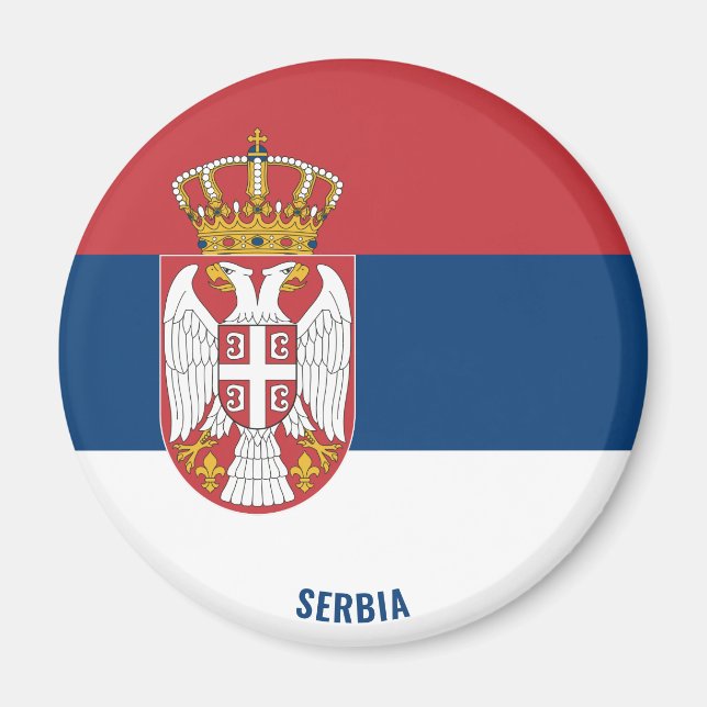 Serbienflagge Charming Patriotic Magnet (Vorne)