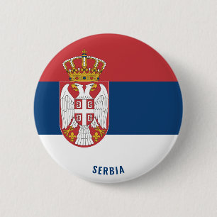 Serbienflagge Patriotic Button