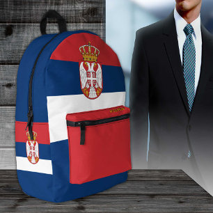 Serbiens Rucksack, Blaue patriotische, serbische F Bedruckter Rucksack