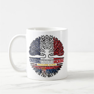 Serbisch-Serbiens Fahne France Tree Roots Kaffeetasse