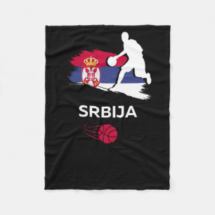 Serbische Basketball Fleecedecke