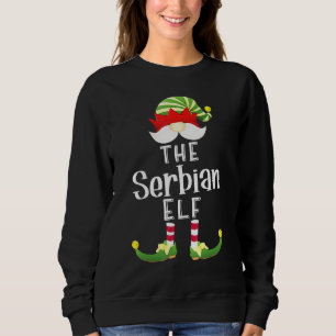 Serbische Elf-Gruppe Weihnachten Pajama-Party Sweatshirt