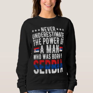 Serbische Fahne des Geborenen Mannes Serbisch-Serb Sweatshirt