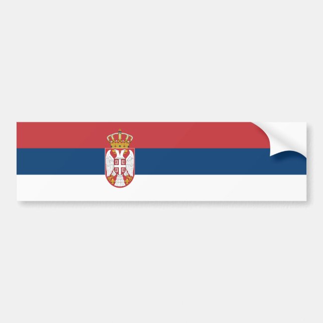 Serbische Flagge Autoaufkleber (Vorne)