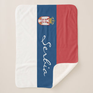 Serbische Flagge-Decke, patriotisch, Serbien Sherpadecke
