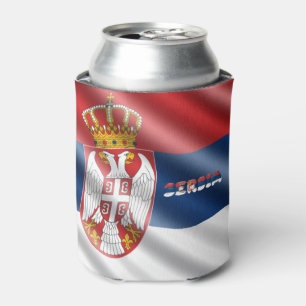 Serbische Flagge Dosenkühler