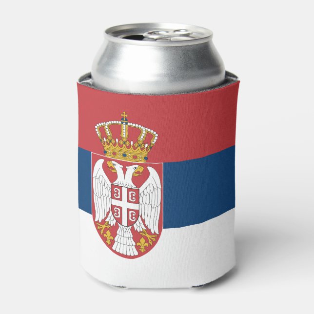 Serbische Flagge Dosenkühler (Kanne Vorderseite)