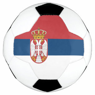 Serbische Flagge Fußball