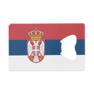 Serbische Flagge Geldbeutel Flaschenöffner