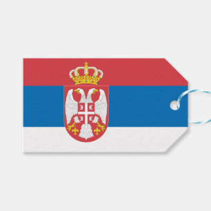 Serbische Flagge Geschenkanhänger
