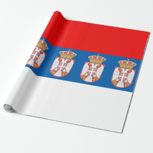 Serbische Flagge Geschenkpapier