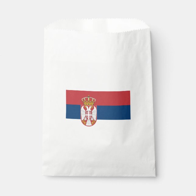 Serbische Flagge Geschenktütchen (Vorderseite)