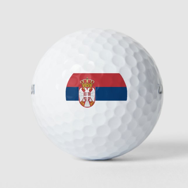 Serbische Flagge Golfball (Vorderseite)