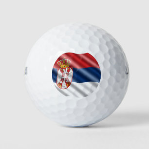 Serbische Flagge Golfball