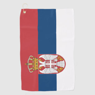 Serbische Flagge Golfhandtuch