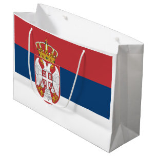 Serbische Flagge Große Geschenktüte