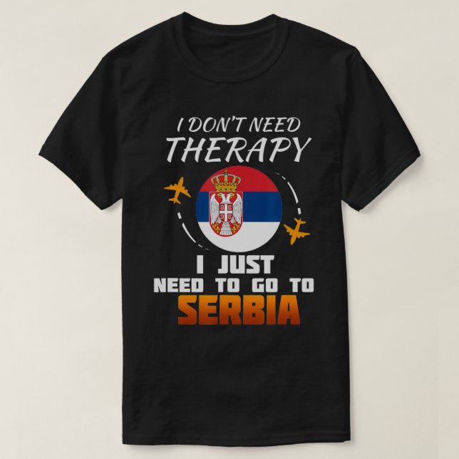 Serbische Flagge I Serbien Flagge I Urlaub Serbien T-Shirt (Design vorne)
