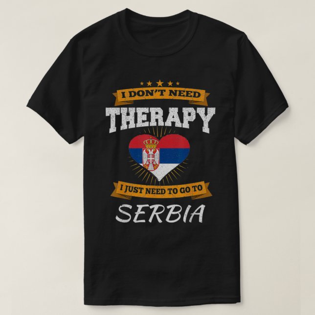 Serbische Flagge I Serbien Flaggenstaat I Urlaub I T-Shirt (Design vorne)