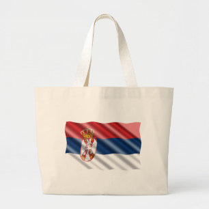 Serbische Flagge Jumbo Stoffbeutel