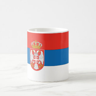 Serbische Flagge Kaffeetasse