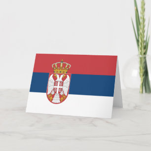 Serbische Flagge Karte