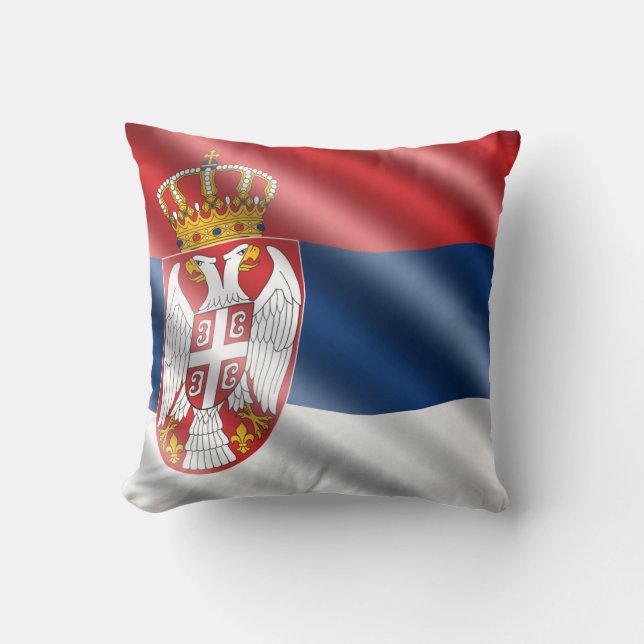 Serbische Flagge Kissen (Vorderseite)