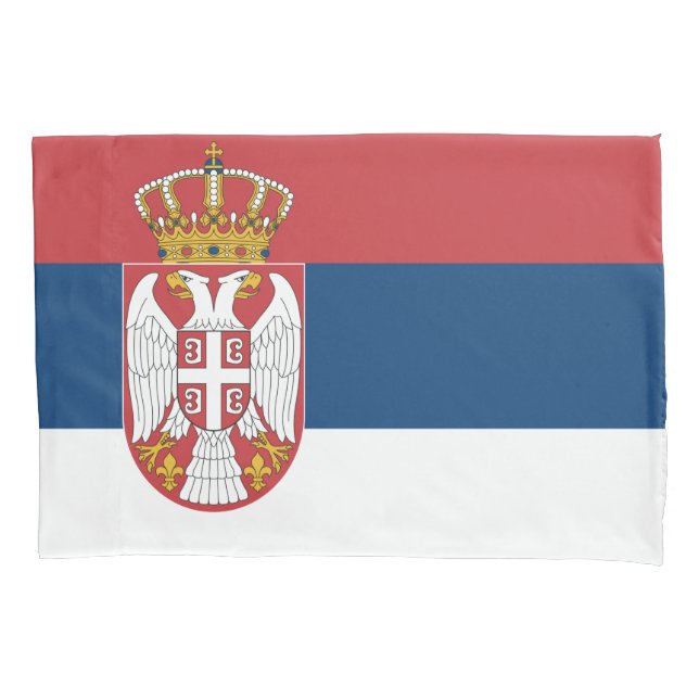 Serbische Flagge Kissenbezug (Vorderseite)