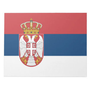 Serbische Flagge Notizblock