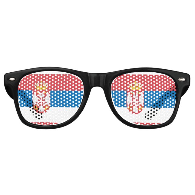 Serbische Flagge Partybrille (Vorderseite)