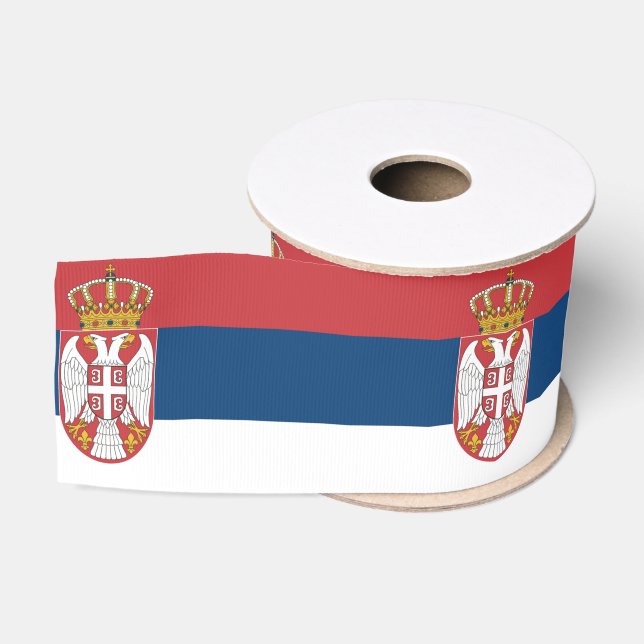 Serbische Flagge Ripsband (Spule)