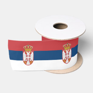 Serbische Flagge Satinband
